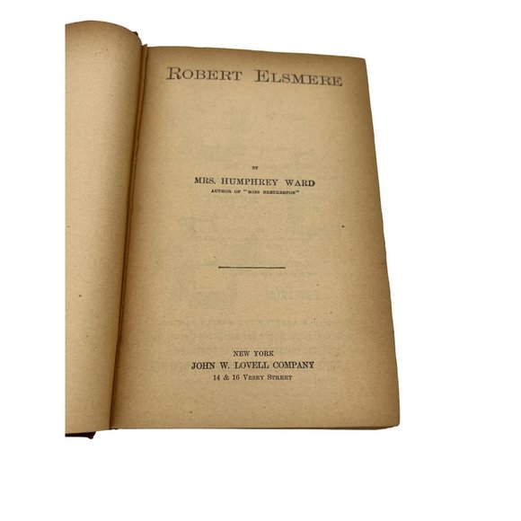 Antique Book Robert Elsmere by Mrs Humphrey Ward Singer Sewing Machines - Picture 4 of 12